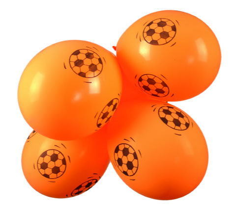 oranje ballonnen voetbal