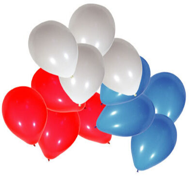 rood-wit-blauw ballonnen