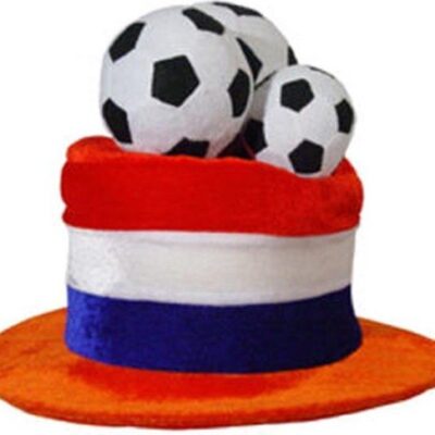 Voetbal rood wit blauw met ballen